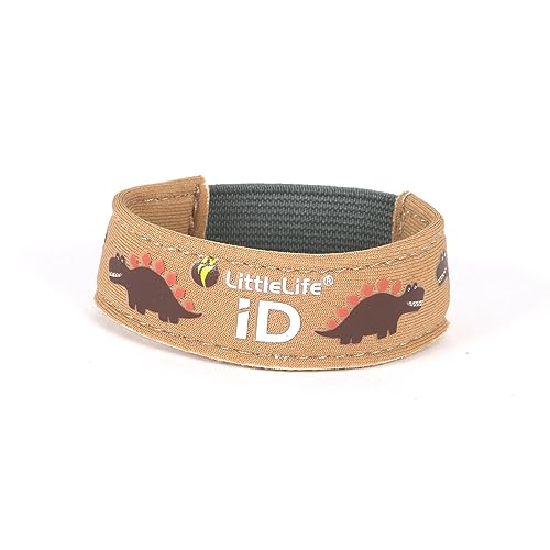 Littlelife, Safety Id Strap, Dinosaur Unisex-Baby, Brown, Taglia Unica