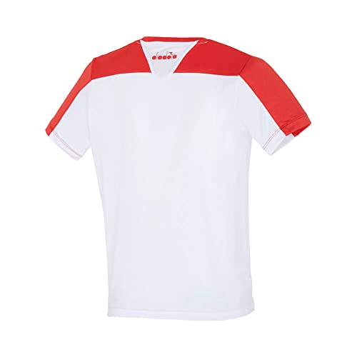 Diadora, Team T-Shirt Jungen-Weiß, Hellgrau, Xxl, Oberbekleidung Bambino, Bianco