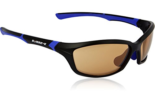 Swiss Eye, Occhiali Da Sole Sportivi Drift, Nero (Black Matt/Blue)