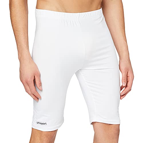 Uhlsport Distinzione Colors Tights Sotto Pantaloncini Uomo, Uomo, Distinction Colors Tights, Bianco, Fr : Xxs (Taglia Del Produttore : Xxs)