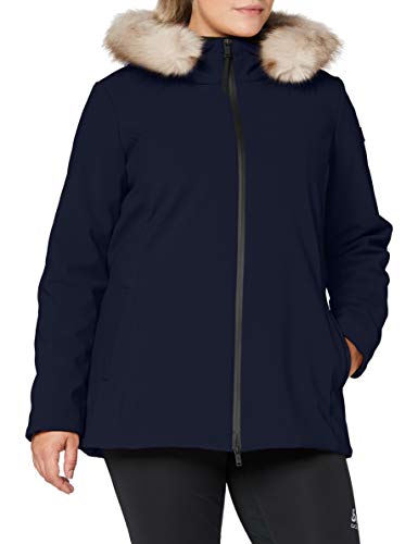 Cmp - Parka In Softshell Da Donna Con Cappuccio Fisso, Black Blue, 40