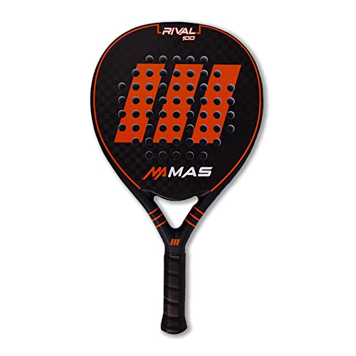 Mas Padel , Rival 100 Racchetta Da Gialla Arancione/Ardesia Unisex Adulto, Taglia Unica, Unisex