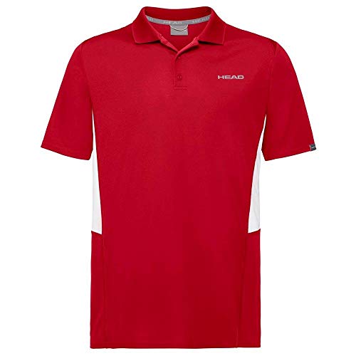 Head Club Tech Polo Shirt B, Polo Unisex - Bambini, Red, Medium