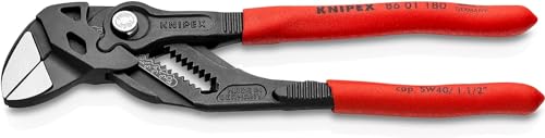 Knipex Pinza Chiave Pinza E Chiave In Un Unico Utensile Bonderizzata Grigia, Rivestiti In Resina Sintetica 180 Mm 86 01 180