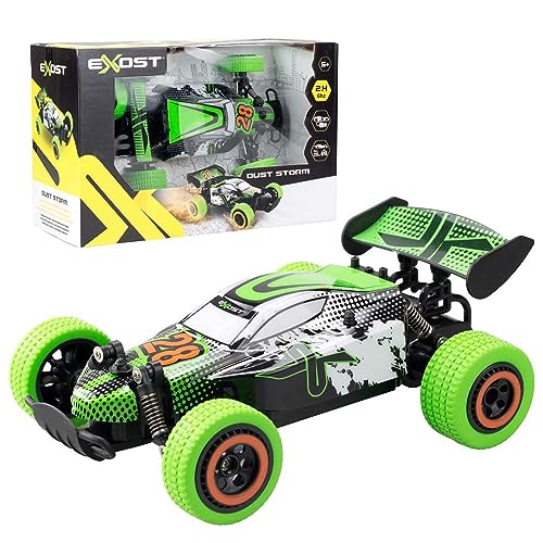 Exost - Buggy Dust Storm - Voiture Télécommandée Verte - Tout-Terrain Avec Suspensions - Dès 5 Ans