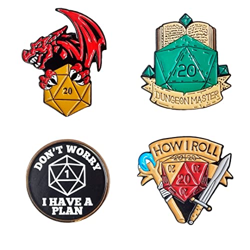 Power Beast Dungeon 4X Spilla Dungeons And Dragons, Pin Dungeons And Dragons, D&D 5E, Dnd, Dungeon Master, Dadi Di Ruolo. Set Di Dadi.