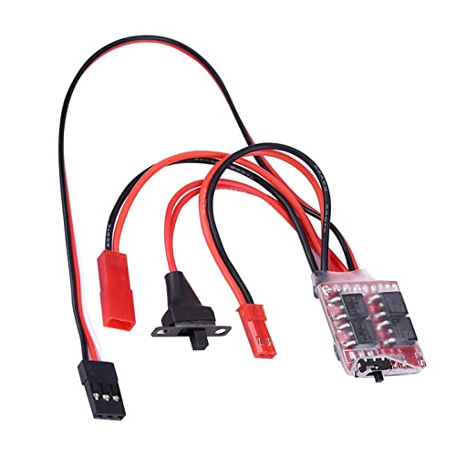 Dilwe Esc Auto Modello Rc, Esc Brushed 20A Regolatore Di Velocità Elettronico Con Freno Per Auto/Barca Rc