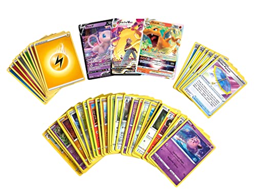 Pikachu Pikachu - 20 Carte Pokemon Diverse, 1 Carta Rara V O Vmax Casuale In Ogni Confezione - Carte Originali Tedesche