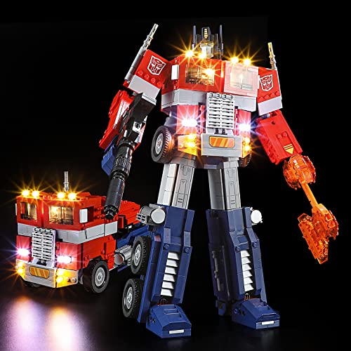 Yeabricks Kit Luci A Led Per Lego 10302 Creator Expert Optimus Prime Modello Da Costruire (Set Lego Non Incluso)