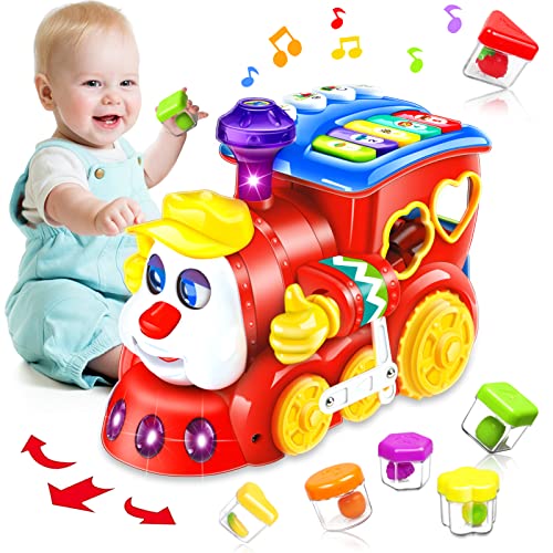 Giochi Bambini 1 Anno Treno Musicale Giocattoli Regalo Bambino 1 2 Anno Educativi L'Apprendimento Con Luci/Musicali Compleanno Natale Bambino Bimba Gi