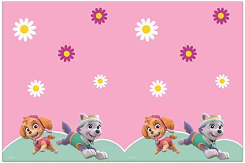 Tovaglia * Paw Patrol ? Skye & Everest * Per Feste Di Compleanno Per Bambini O Feste A Tema. 120 X 180 Cm.