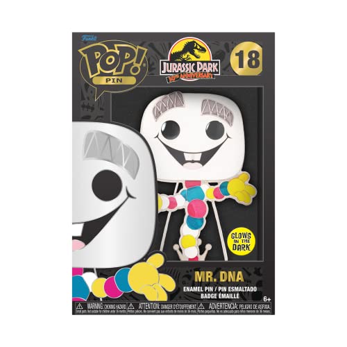 Funko Pop! Large Enamel Pin Movies: Jurassic Park - Mr. Dna Spille Smaltate - Spilla Da Collezione Carina - Per Gli Zaini & Borse - Idea Regalo - Merc