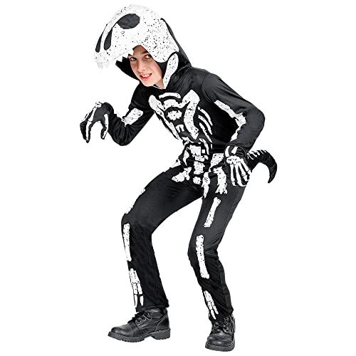 "T-Rex Skeleton" (Hooded Overalls With Mask) - (122 Cm - 4/7 Years)