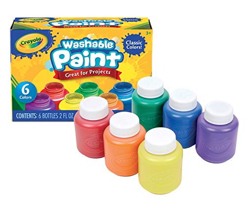 Crayola - Tempere Lavabili Per Bambini, Confezione Da 6 Barattolini Da 59 Ml, Colori Classici, Età Consigliata: Da 3 Anni