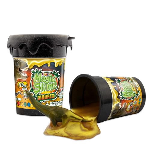 Craze Dinorex Magic Slime 150 Ml Di Slime Di Dinosauro Per Bambini, Melma Per Bambini, Slime Con Figura Inclusa Di Dinorex, Giochi Bambini, Assortiti