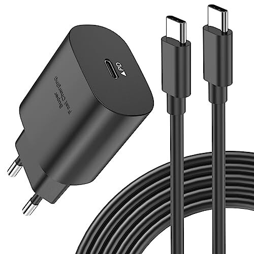 Caricatore USB C per Caricabatterie Samsung 25W, Alimentatore USB C Presa (C2Y)