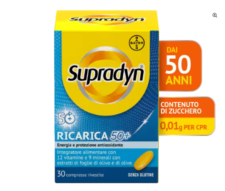SUPRADYN RICARICA 50+ - 30 COMPRESSE RIVESTITE - SENZA GLUTINE -