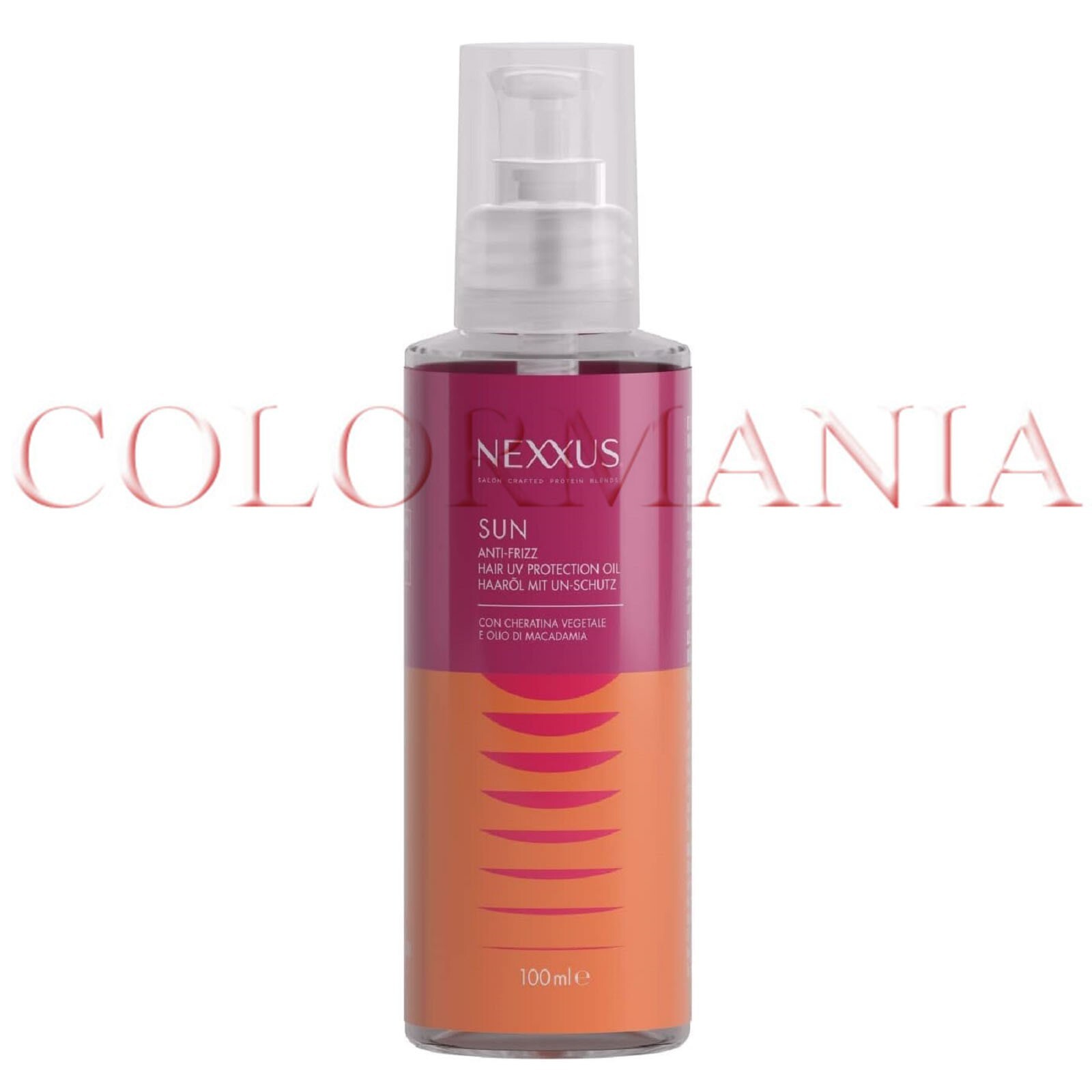 NEXXUS SUN ANTI FRIZZ HAIR UV PROTECTION OIL CON CHERATINA E OLIO DI MACADAMIA