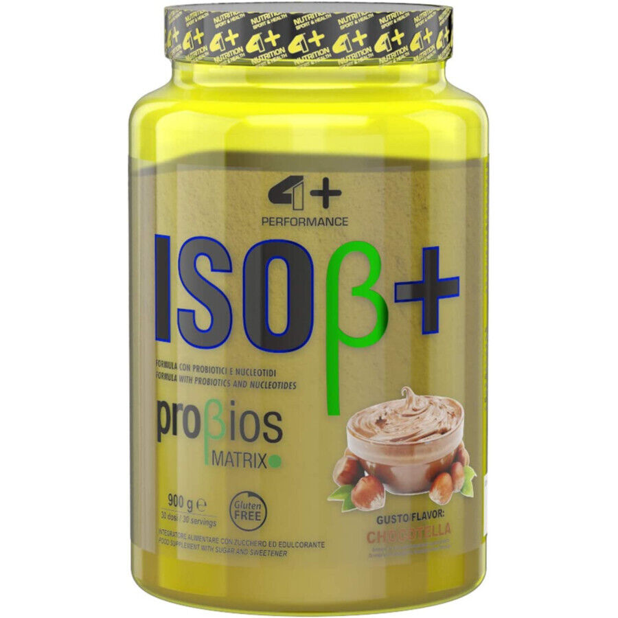 4+ Nutrition ISO+ proteine isolate gusto CHOCOTELLA 900g + SHAKER IN OMAGGIO