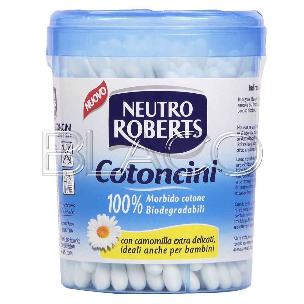 NEUTRO ROBERTS COTONCINI BIODEGRADABILI - 100PZ