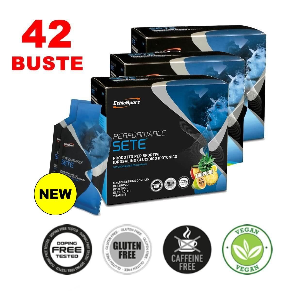 EthicSport N3 PERFORMANCE SETE 42 buste Rapida Idratazione Tropicale Ethic Sport