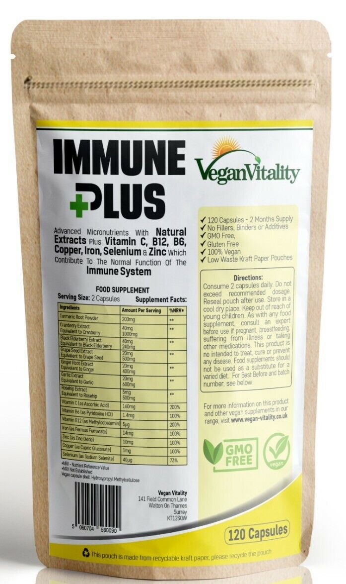 Sistema Immunitario Booster Vitamine con C Zinco Curcuma Selenio Zenzero