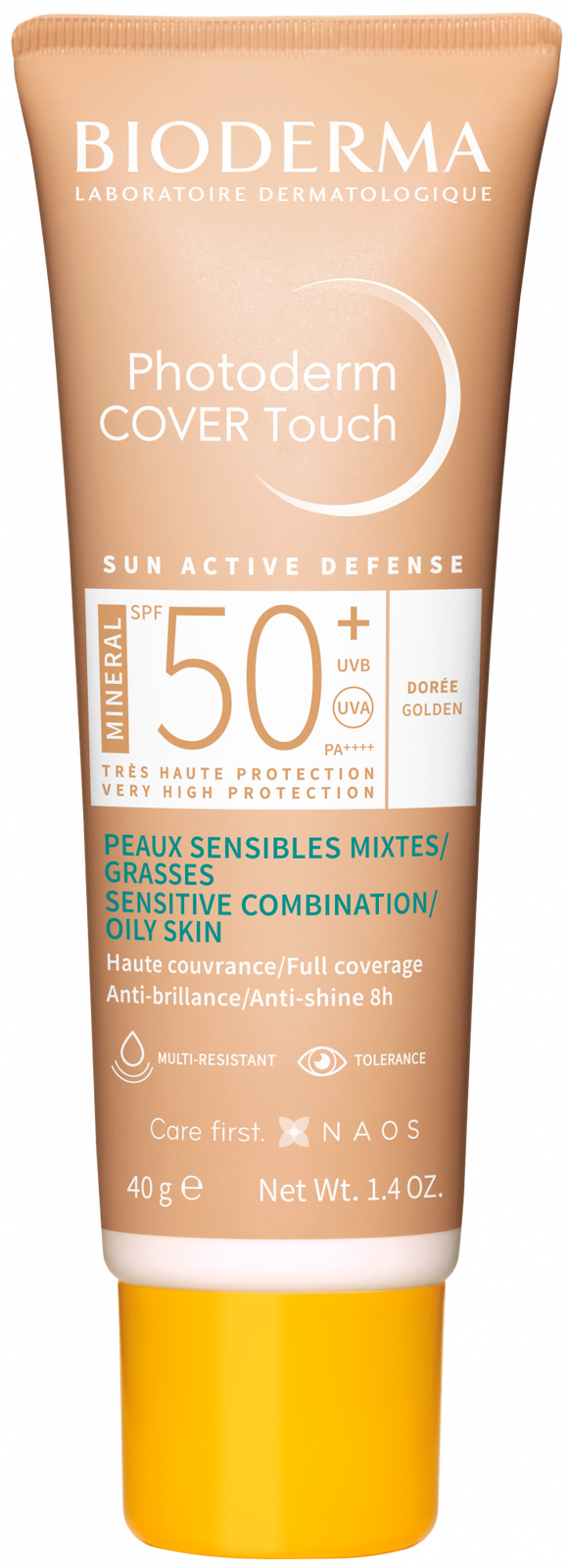 Photoderm Cover Touch Mineral Spf50+ Dorée Bioderma 40g