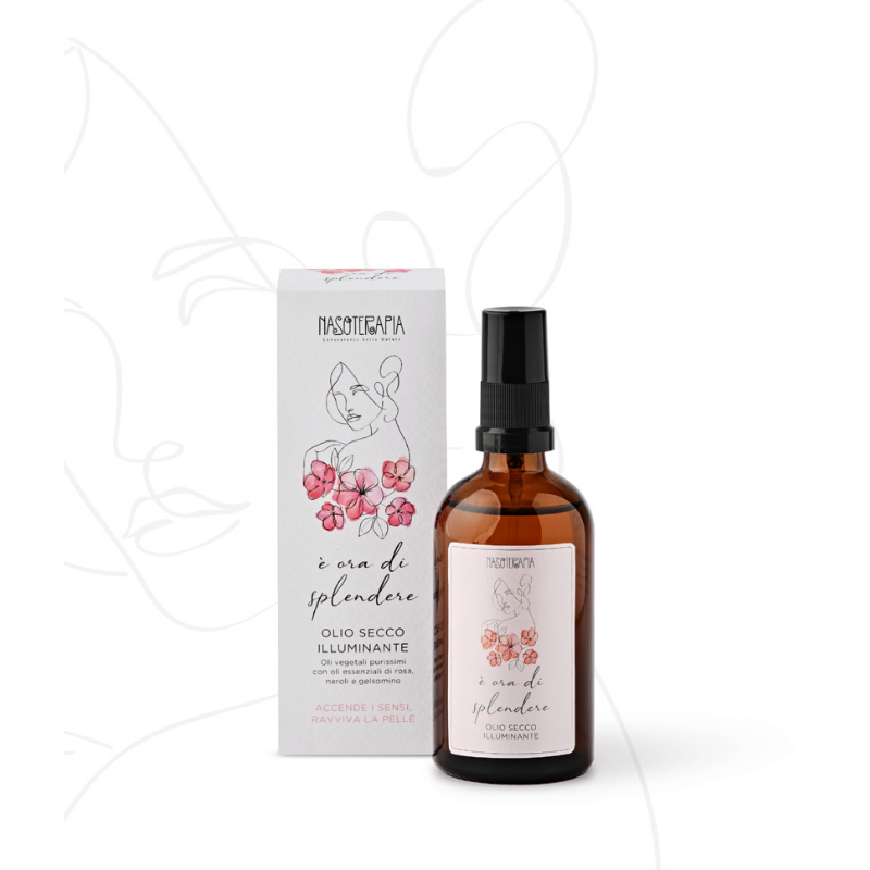 Olio Secco Illuminante Viso Corpo Capelli 100ml Nasoterapia