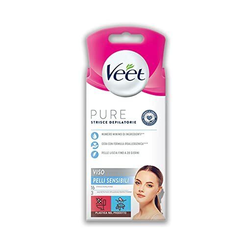 Veet Strisce Depilatorie Viso Pelli sensibili 16pz