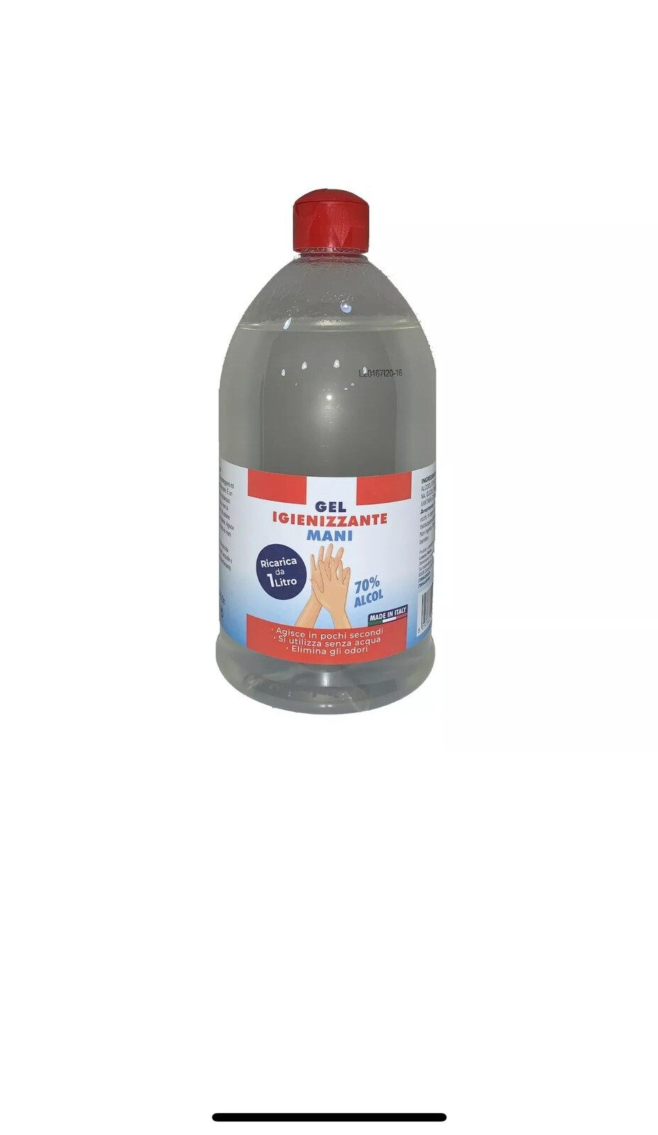 Gel Igienizzante Mani 1 lt Luxuria Senza Dosatore Base Alcolica 70%