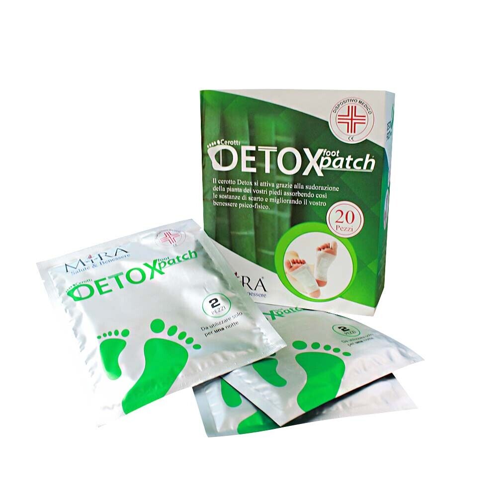 cerotti detox per Piedi 20Pz 100%Natural Disintossicanti Elimina Tossine