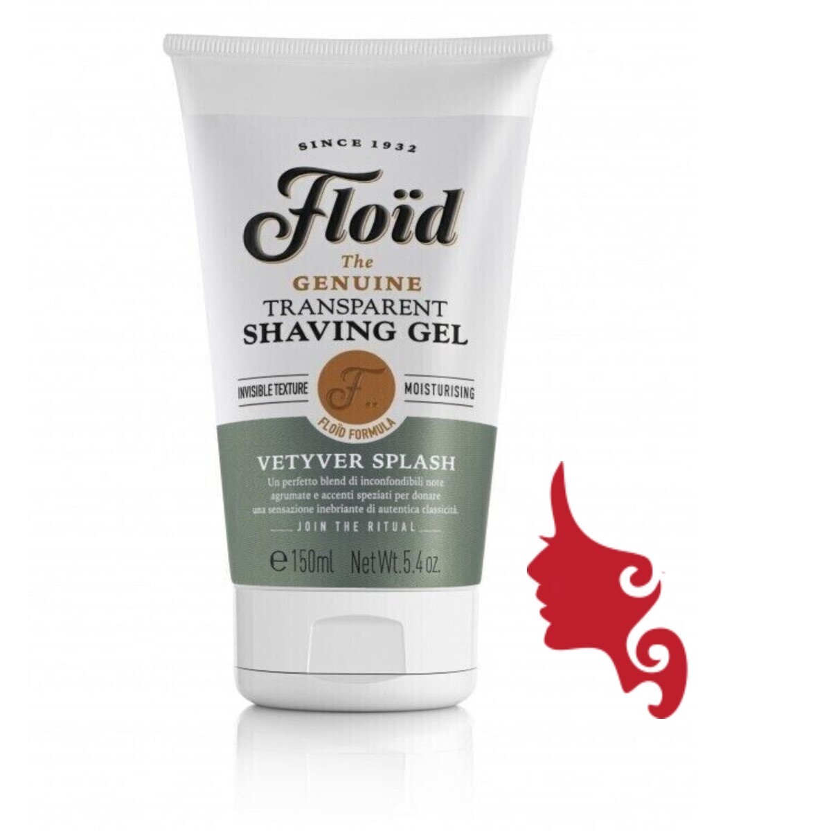 FLOID The Genuine SHAVING GEL VETYVER 150 ml trasparente per perfette rasature