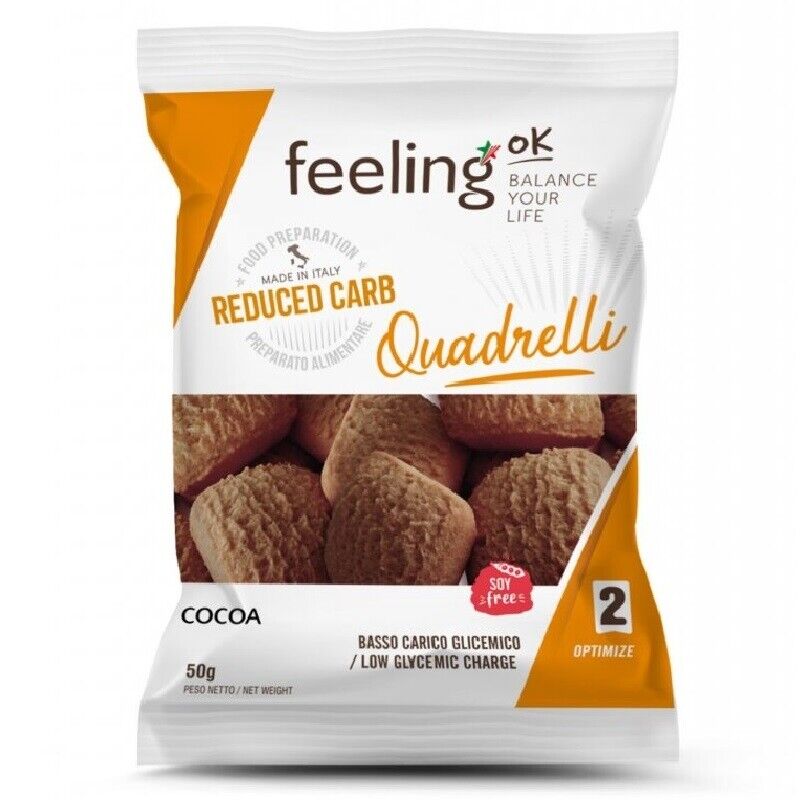 FEELING OK OPTIMIZE QUADRELLI 50 GR Cacao