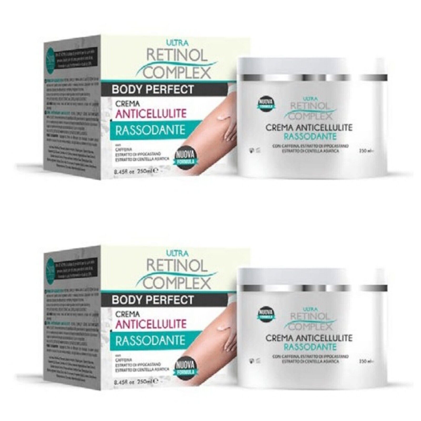 STOCK 2 Creme Anticellulite Rassodante Levigante pelle tonica Retinol Complex