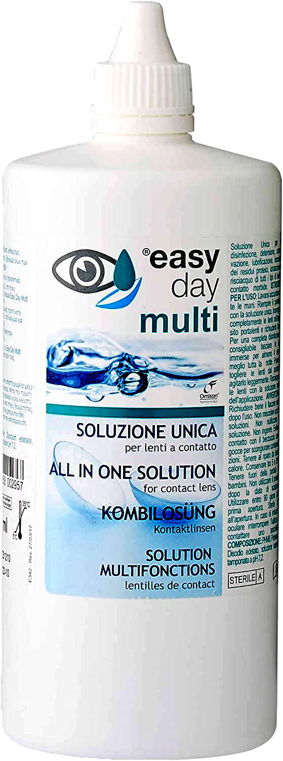 SOLUZIONE UNICA LIQUIDO LENTI A CONTATTO 360ml EASY DAY MULTI OMISAN pulizia