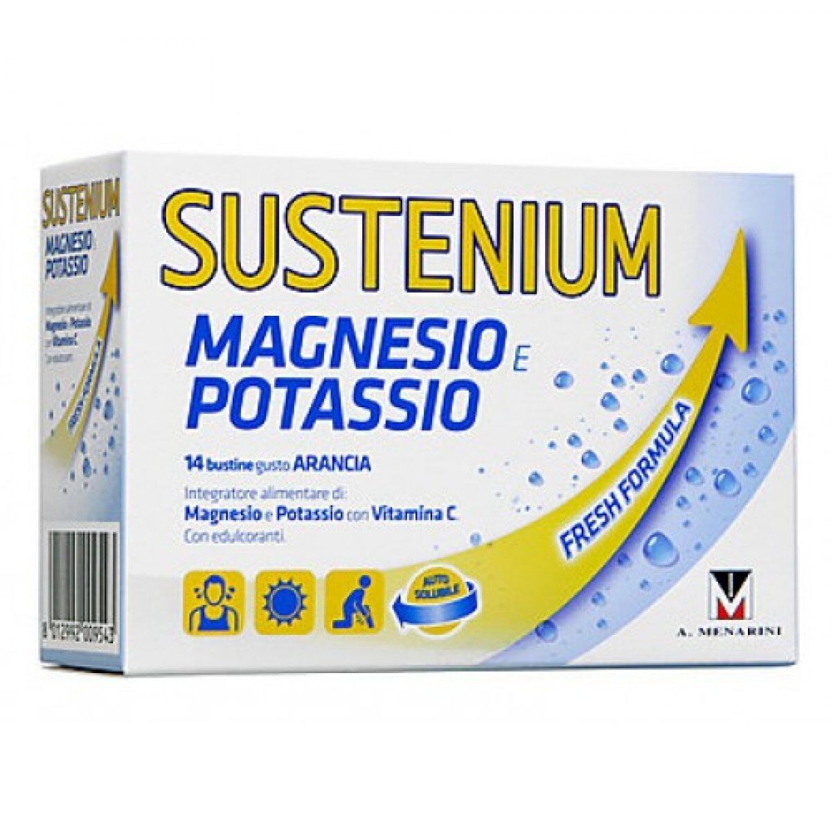 2 CONFEZIONI DI SUSTENIUM MAGNESIO E POTASSIO 14 BUSTINE/GUSTO ARANCIA
