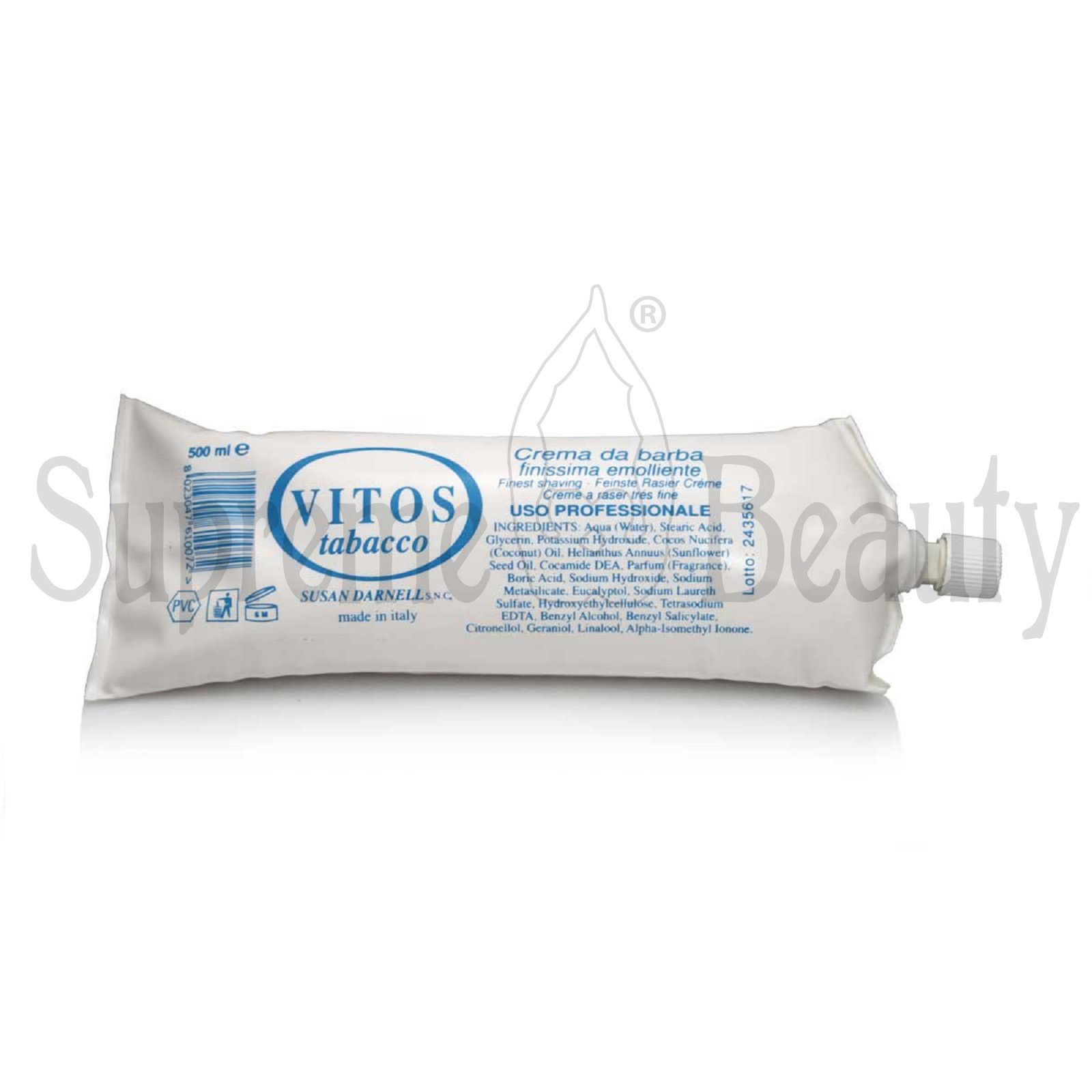 VITOS SAPONE DA BARBBA RASATURA VESCICA PROFESSIONALE BARBIERE AL TABACCO 500 ML