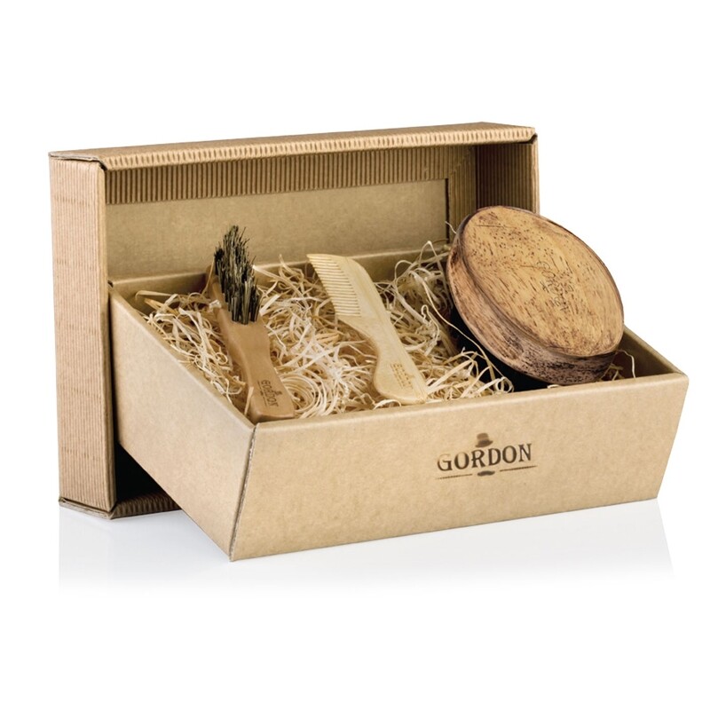 Set Per Barba E Baffi GORDON Kit Per Barba E Baffi Spazzola E Pettine
