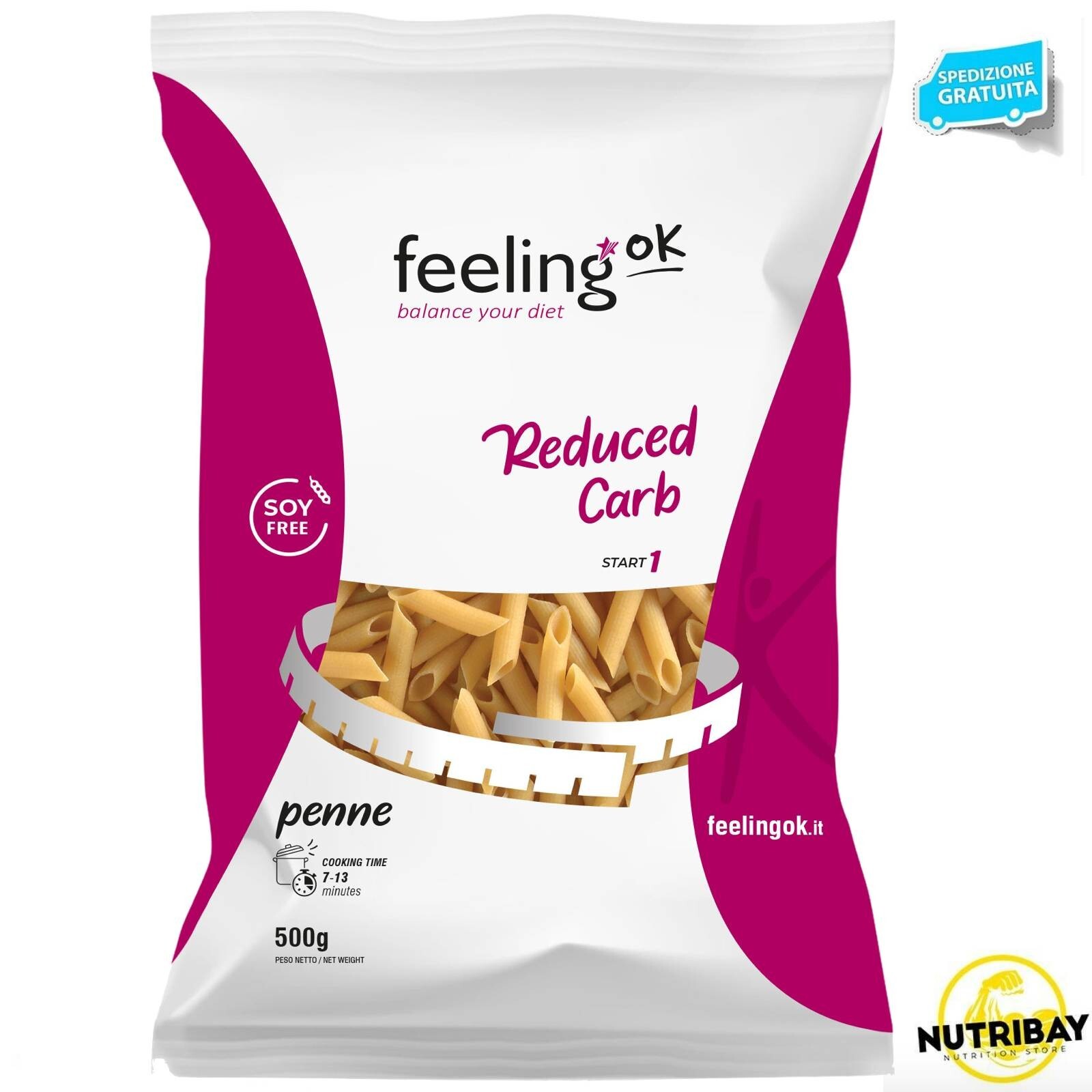 FEELING OK - START 1 - PENNE 500 gr PASTA PROTEICA