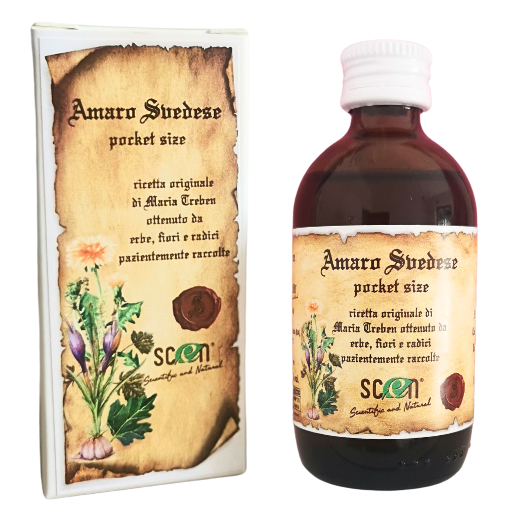 Amaro Svedese ricetta originale Maria Treben 50 ml POCKET SIZE pratico