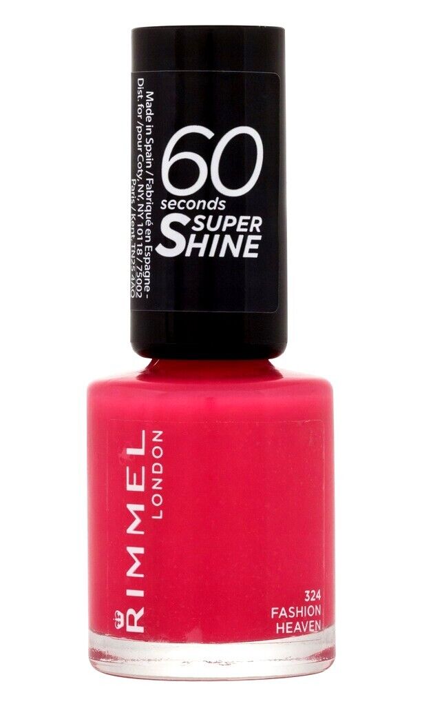 RIMMEL SMALTO UNGHIE 60" SECONDS ROSA ACCESO FASHION HEAVEN 324 fuxia ciclamino