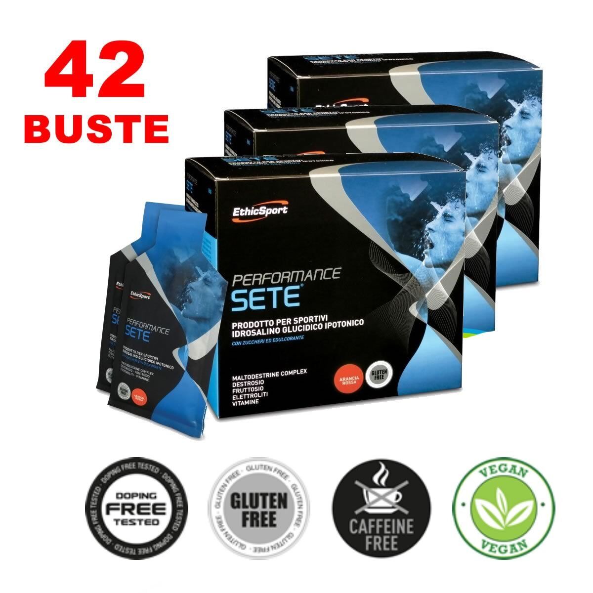 EthicSport N.3 PERFORMANCE SETE 42 buste Rapida Idratazione Arancia Ethic Sport