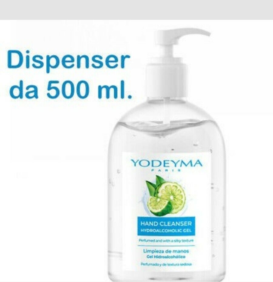 Gel mani idroalcolico YODEYMA dispenser da 500 ml igenizzante flacone profumato