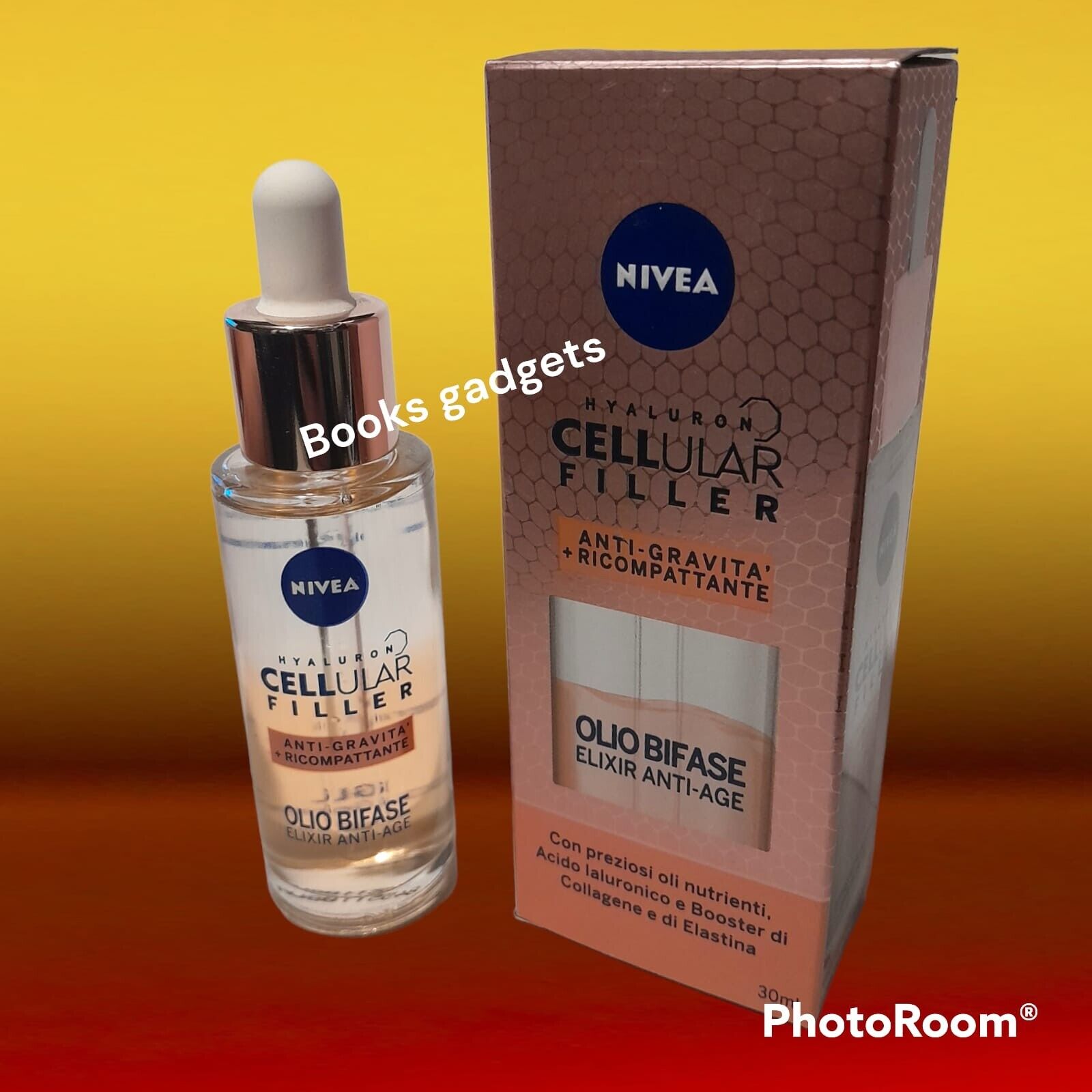 1pz Nivea Cellular Filler Acido Ialuronico Elastina Olio Bifase Elixir Anti-Age