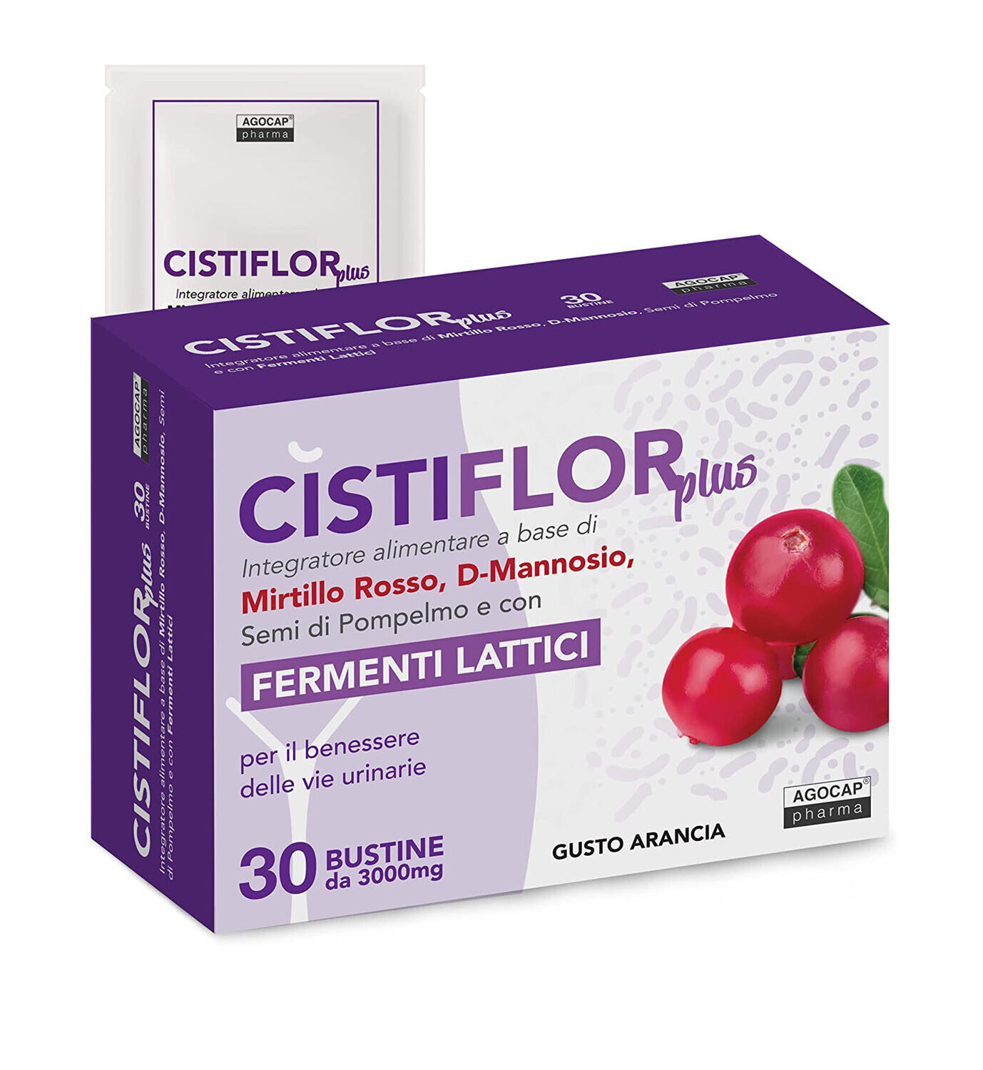 CISTIFLOR plus Mirtillo Rosso D-Mannosio fermenti lattici Cistite e candida ITA