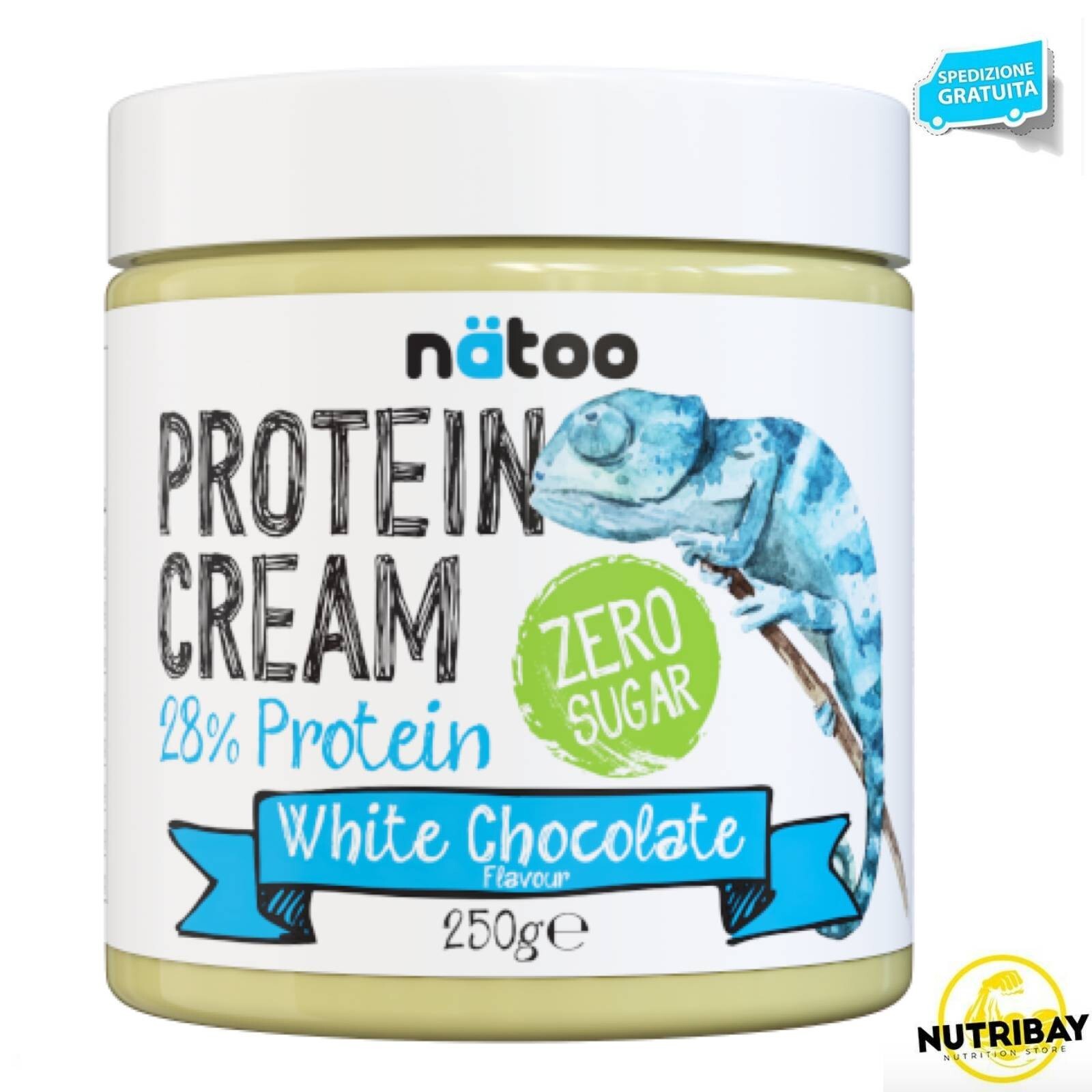 NATOO PROTEIN CREAM WHITE CHOCOLATE - 250 gr CREMA SPALMABILE PROTEICA