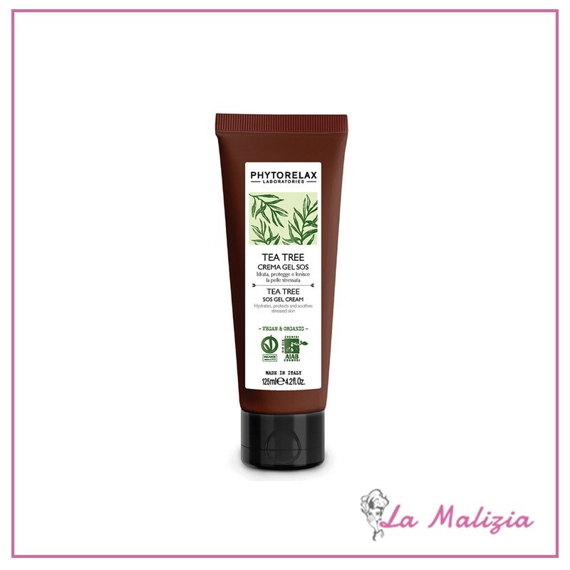 Phytorelax Tea Tree Crema Gel Sos Idrata, Protegge e Lenisce la Pelle Stressata