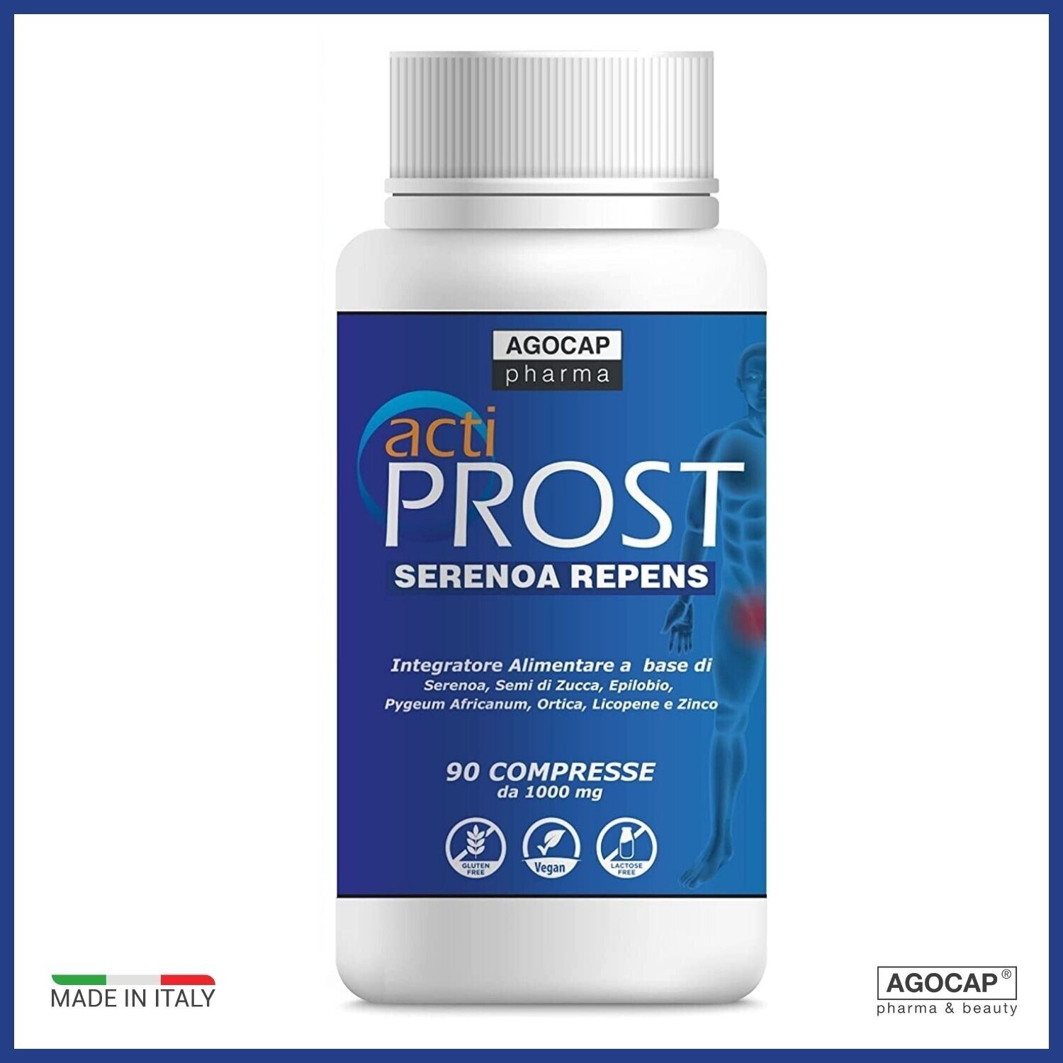 ACTIPROST  INTEGRATORE PROSTATA Serenoa Repens (Saw Palmetto) Pygeum - 90 cpr