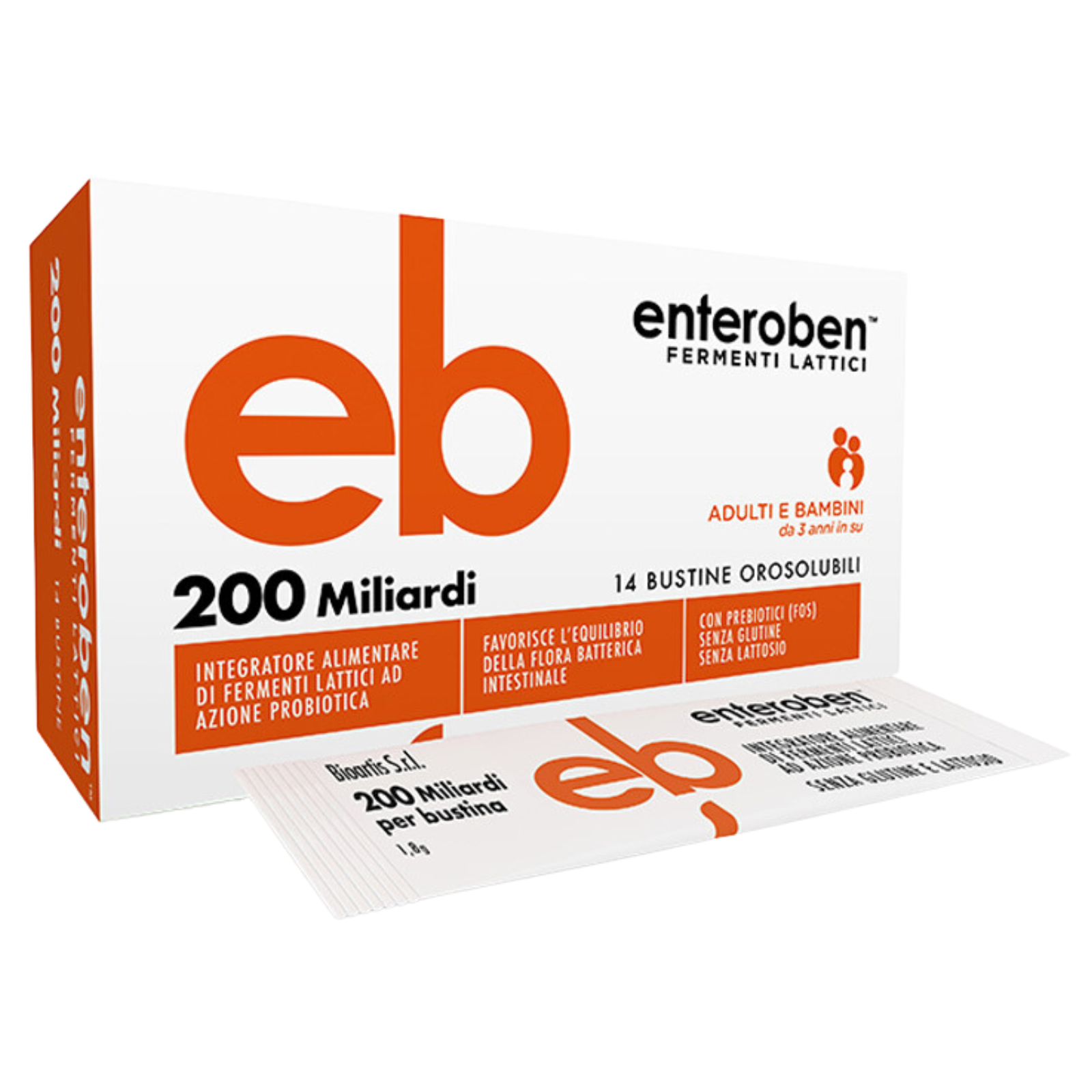Enteroben Fermenti lattici 200 milaridi Probiotici 14 Stick orosolubili