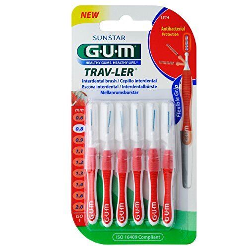 Sunstar Gum Trav-Ler Interdental Brush Iso1 1314 0,8mm 6 Unità